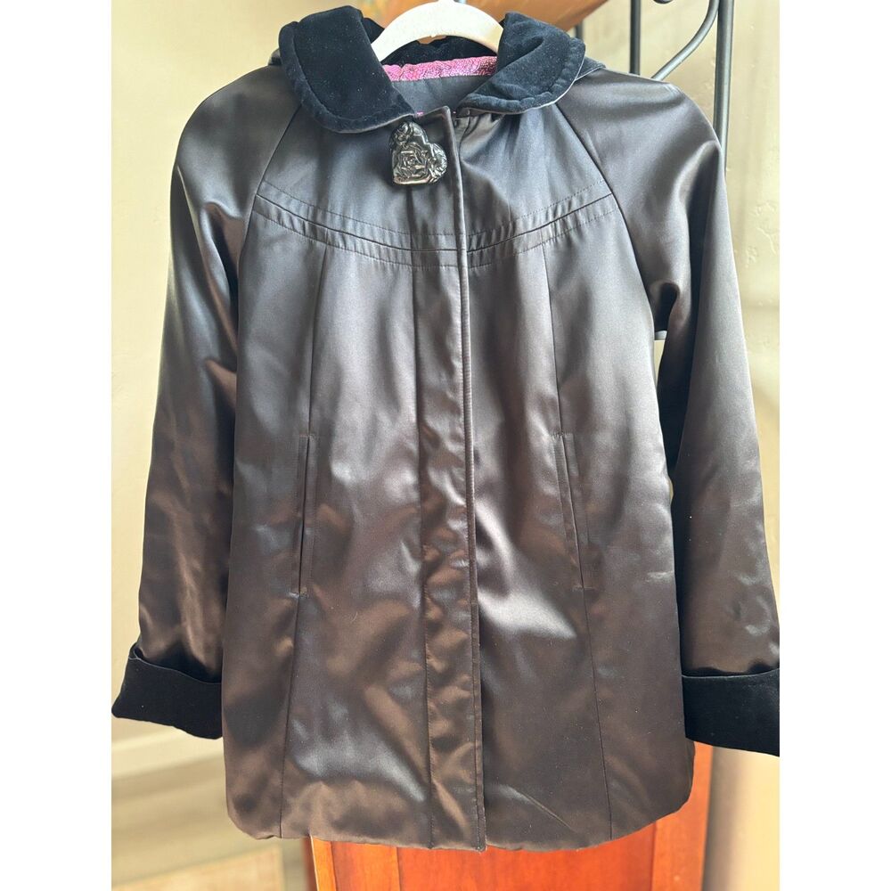 Betsey Johnson Y2K Velvet Trim Jacket Size XS